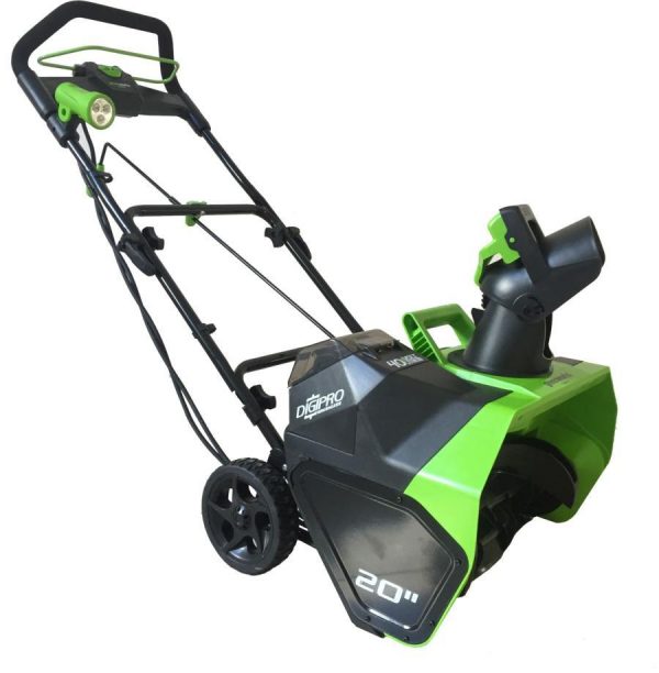 GREENWORKS SPAZZANEVE A BATTERIA GD40STK4 completo di batteria e caricabatteria - immagine 2