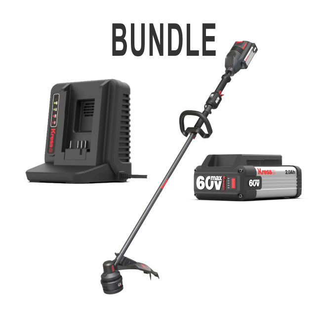 BUNDLE Decespugliatore a batteria brushless Kress (KG160E) 60 V 38 cm