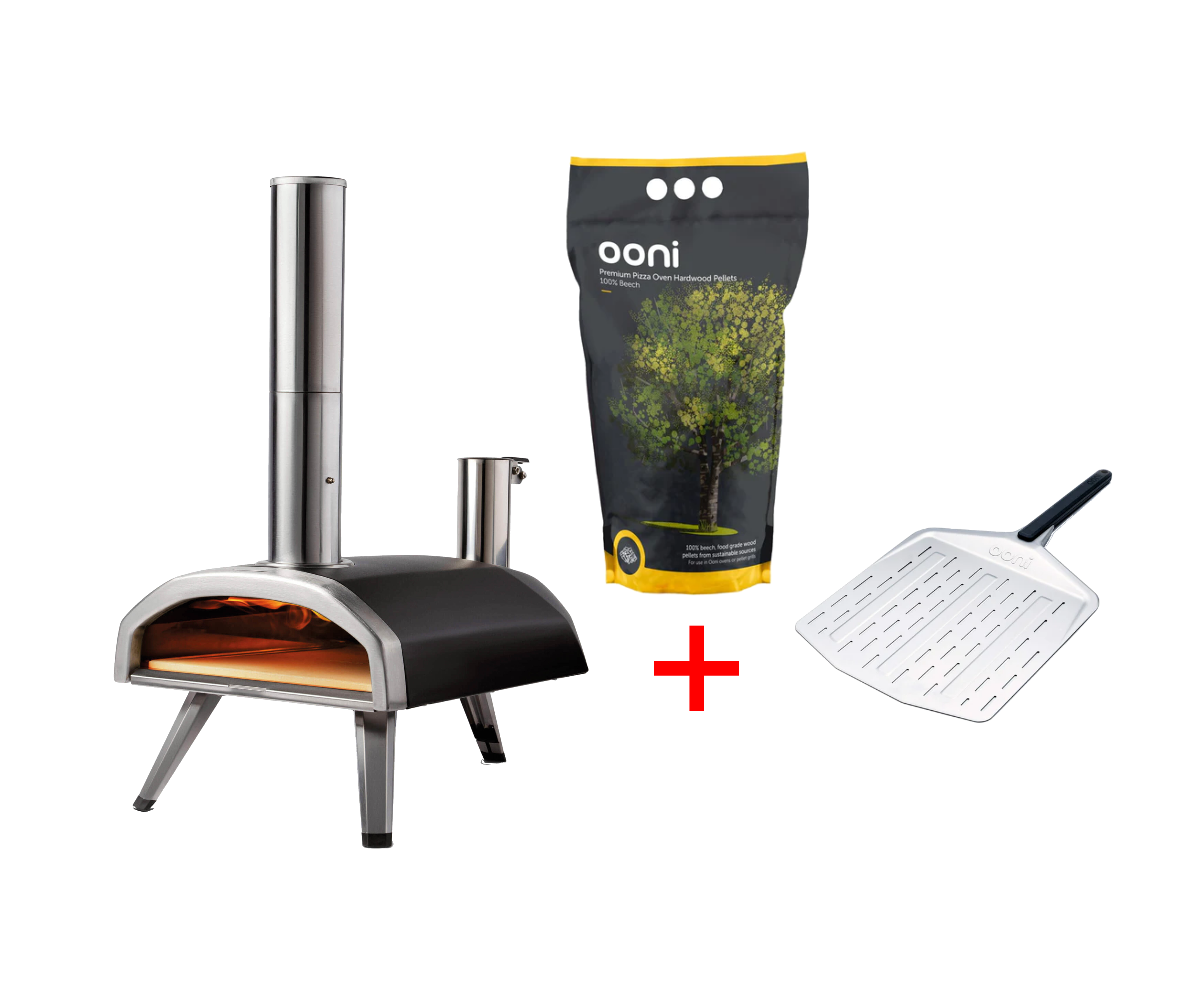 Ooni Fyra FORNO PORTATILE A PELLET + Pala Forata in Alluminio 35.5